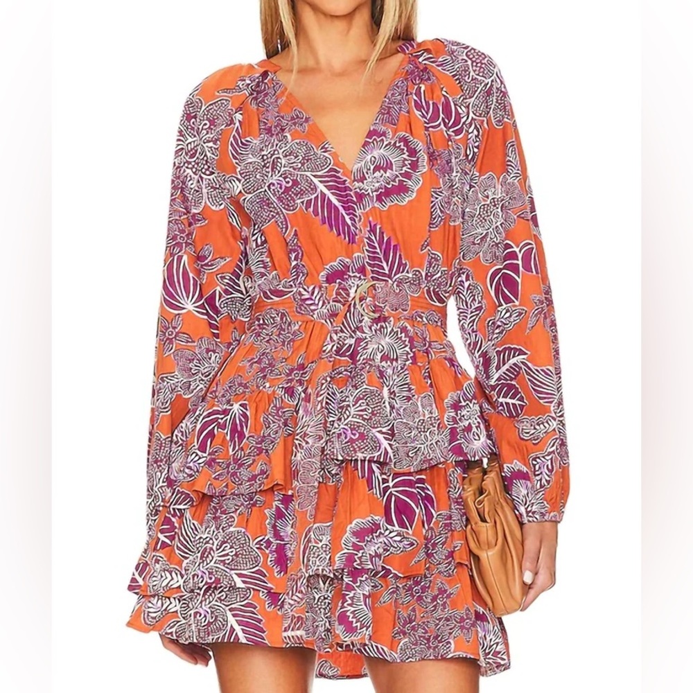 Love The Label - Kiki Mini Dress in Indigo Girl Plum, Size XS, Worn once!